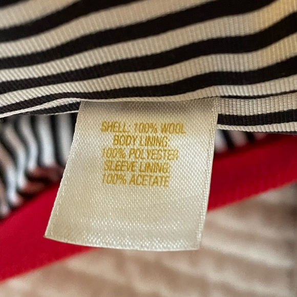 Kate Spade Red Ruffle Lined Coat - Picture 5 of 5